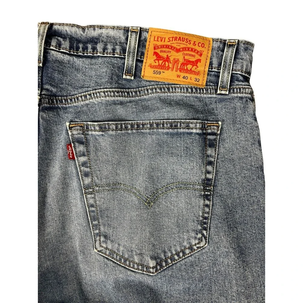 Levis Men's 559 Relaxed Straight-Fit Jeans Size 40 x 32 (31